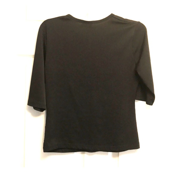 Black Joule top with 3/4 length sleeves; Size: L. - Picture 2 of 2
